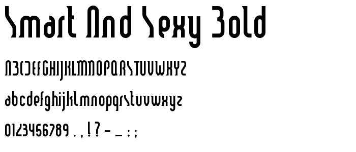 Smart and Sexy Bold font